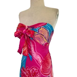 Rococo Sand Mini Dress in Pink XSmall New Womens Strapless Tropical thumbnail 5