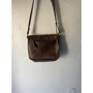 Börn Brown Leather‎ Studded Buckle Flap Messenger Bag Purse Western Boho thumbnail 3