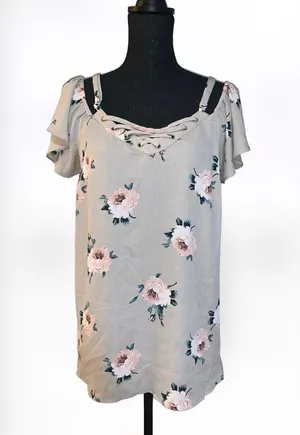 Torrid Cold Shoulder Blouse thumbnail 1