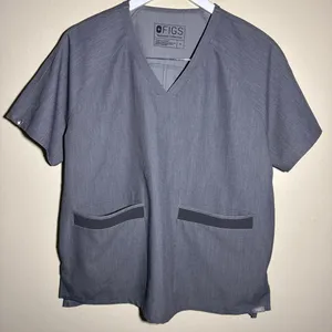 FIGS Technical Collection Scrub Top Size M Grey thumbnail 1