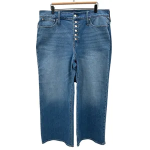 J Crew 96 Slim Cropped Ankle Leg Button‎ Fly Denim Jeans Medium Wash Size 33 thumbnail 2