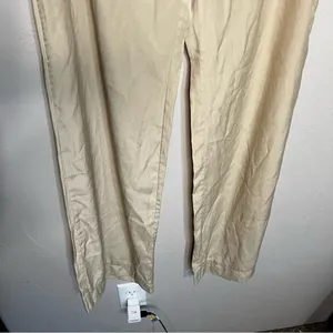We The Free Cream High‎ Rise Flowy Side Zipper Button Beach Pants thumbnail 4