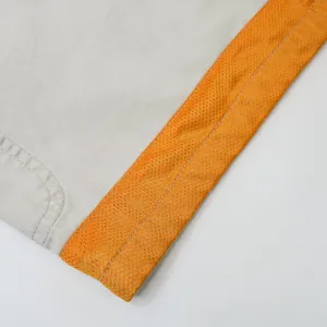 Vintage 90s Bum Equipment Jeans Khaki & Orange Denim Overall Shorts thumbnail 9