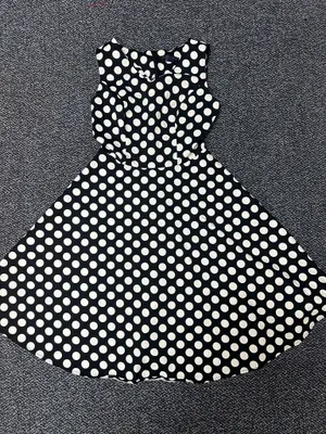 Bridesmay Black and White Polkadot Dress Size Small thumbnail 1