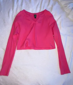 Target pink long sleeve crop top thumbnail 1