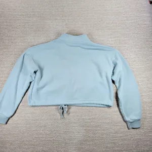 American Eagle Ahh Mazingly Soft Hoodie XS Blue Cropped Fleece Quarter Zip thumbnail 10