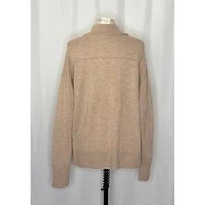 NWT!! FREE PEOPLE Eloura Cashmere‎ Henley Sweater Solid Light Brown Tan X-Large thumbnail 9