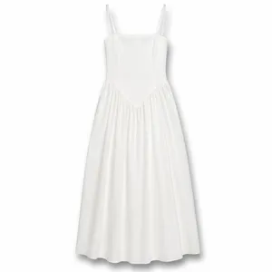 Lulus Luxe Bridal NWOT Bria White Satin Basque Waist Maxi Wedding Dress Medium thumbnail 5