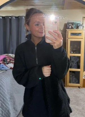 Aerie Sherpa Quarter-Zip Pullover thumbnail 1