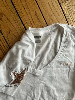 Victoria's Secret PINK V-Neck T-Shirt thumbnail 1