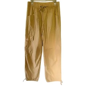 Aerie NWT Tan Cargo Parachute Pants Women’s S/P Drawstring Utility thumbnail 2