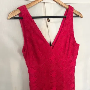 Anthropologie Maeve Camari Red Lace Column Dress thumbnail 4