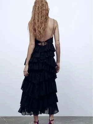 ZARA Poshmark ruffle dress thumbnail 2