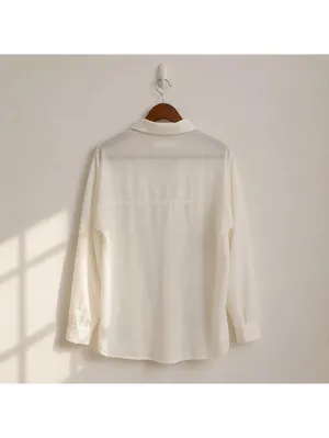 Missguided White Oversized Collared Blouse Shirt Size US 2 UK 6 EU 34 thumbnail 2