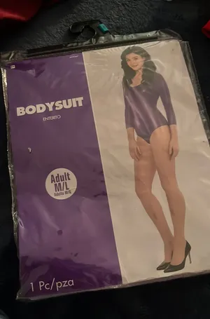 Women’s Purple Metallic Body Suit Size M thumbnail 1