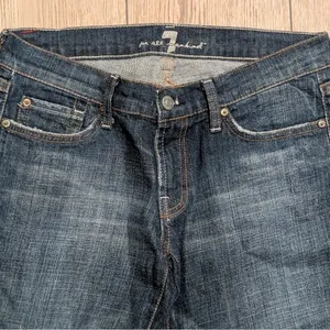 7 For All Mankind Crystal Jeans 26 Boot Cut Denim Pants Bling Vintage Y2K 2000s thumbnail 4