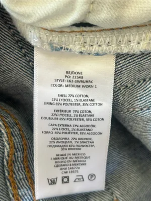Re/Done 90’s Denim Ultra High Rise Crop Medium Worn Shade Jeans Size 26 thumbnail 11