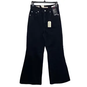 Levi’s premium high loose flare jeans in black size 25 thumbnail 2
