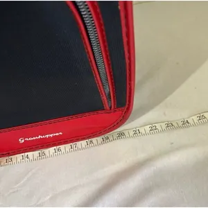 Vintage Grasshopper Black & Red Carry-On Suitcase Semi-Hard Shell Luggage 1970s thumbnail 7