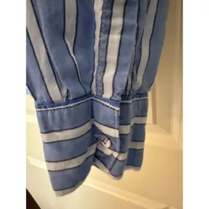 stars above blue white goodnight pajama top Juniors girls Sz L thumbnail 4