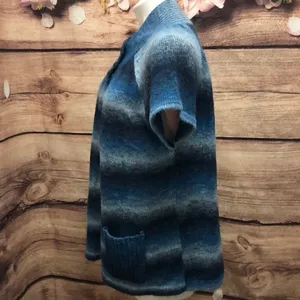 Dressbarn blue ombré short sleeve sweater thumbnail 5
