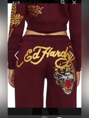 Ed Hardy Retro Tiger Sweatpants Size Medium thumbnail 4