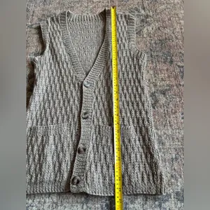 Sleeveless VTG Knit Button Front Sweater Cardigan thumbnail 4