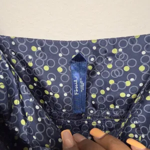 Fossil Women 100% Silk Cami Top Medium Blue Polka Dot Preppy Whimsigoth Fairy‎ thumbnail 4