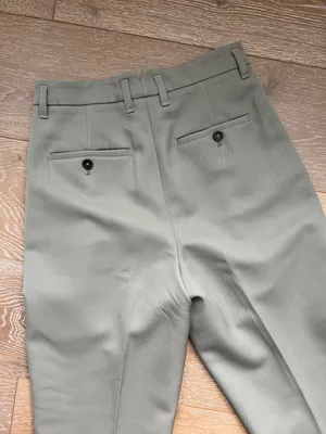 ANINE BING Mycah Trousers Pleated Pants Green Wool 32 thumbnail 8