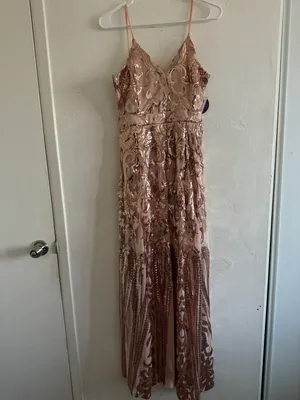 Windsor Sequin Dress Rose Gold thumbnail 2