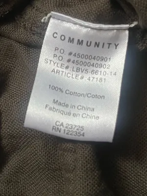 Community Aritzia Olive Army Green 100% Cotton Cargo Joggers Y2K Streetwear L thumbnail 4