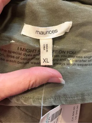 NWT Maurices Solid Twill Bomber Jacket sz XL thumbnail 3