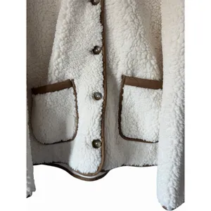 J Crew Faux Sherpa Barn Jacket Ivory Women's Size Large‎ thumbnail 7