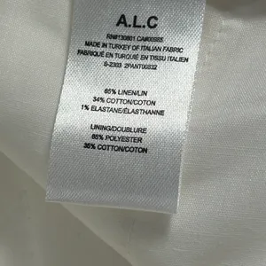 A.L.C. White Linen Blend‎ Pleated Tailored Trousers High Rise Dress Pants Size 0 thumbnail 3