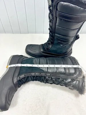 The-North-Face Womens Shellista Snow Boot Size 8.5 Waterproof Tall Lace Up Black thumbnail 10