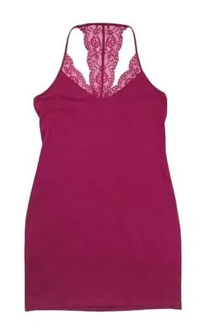 Express‎ Maroon Red Spaghetti Strap Lace Back Bodycon Dress Size Medium thumbnail 1