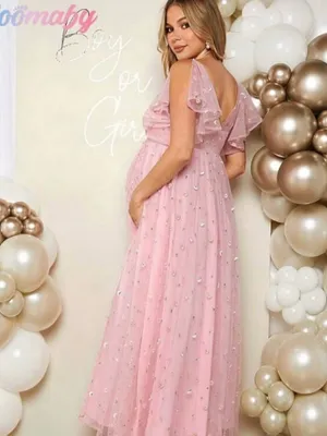 bloom Pink Tulle Formal Dress with Metallic Star Accents thumbnail 2