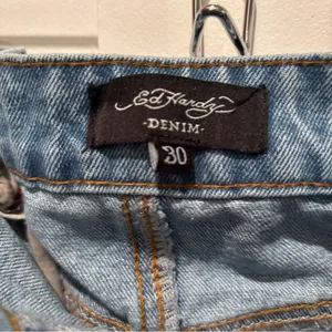 Ed Hardy Graphic Embroidered Heart Wide Leg Jeans thumbnail 5