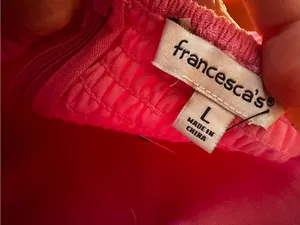 Francesca's Crezna Sweetheart Smocked Ruffle Mini Dress Linen Blend Large thumbnail 5