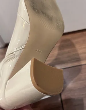 Steve Madden 'Taryn' Nude Patent Square Toe Block Heel Ankle Boots thumbnail 13