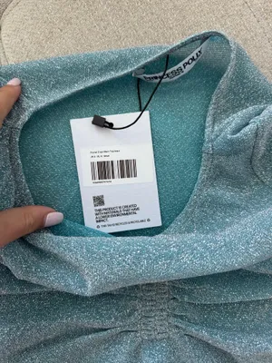 Princess Polly Crystal Clear Mesh Top Aqua thumbnail 3