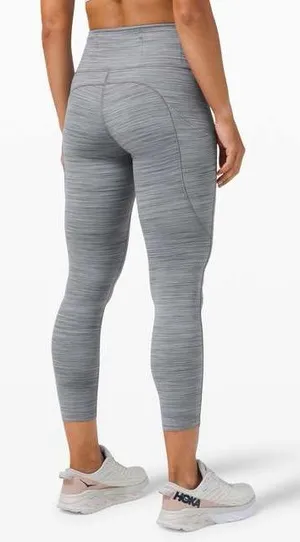 Lululemon Fast and Free crop leggings grey thumbnail 1
