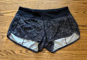 Lululemon Speed Short Mini Splatter White Black thumbnail 1