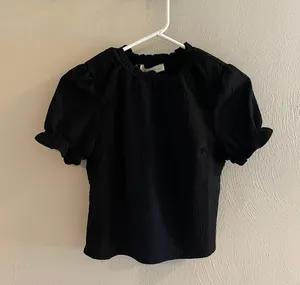 Monteau Black Short Sleeve Blouse NWT thumbnail 1