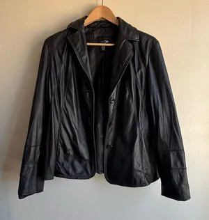 Leather jacket Black Size L thumbnail 1