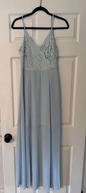 Light Blue Formal Maxi Dress Size 6 thumbnail 2