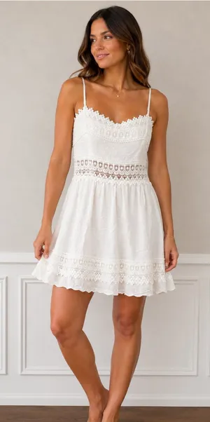 NWT Papermoon White Lace Dress thumbnail 1