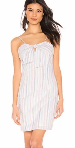Cupcakes & Cashmere x Revolve Soleil Striped Mini Dress in Optic White Size 4 thumbnail 1