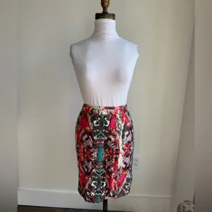 Anthropologie Maeve Ligeia Faux Wrap Mini Skirt Tribal Print Small thumbnail 3