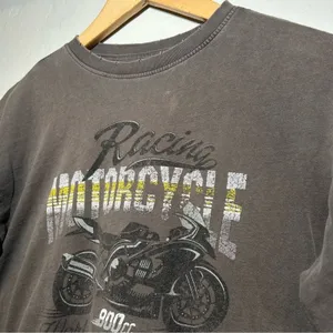 Modish Rebel Crop Motorcycle Racing Shirt Medium Vintage Vibe thumbnail 5